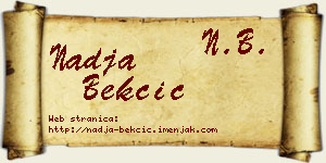 Nadja Bekčić vizit kartica